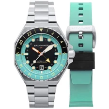 Spinnaker Dumas GMT Automatic Dark Turquoise Watch - Brand New
