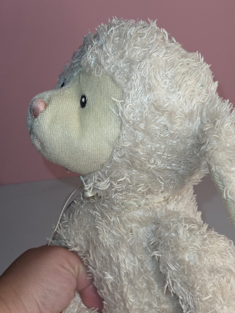 新品　2005年　Baby Gund Fluffles 子羊のぬいぐるみ　シープ BABY GUND FLUFFLES THE CREAM LAMB FLOPPY LOVEY PLUSH ANIMAL