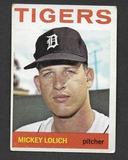 1964 Topps Mickey Lolich #168 Rookie Card Detroit Tigers. rookie card picture