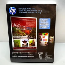 HP Brochure Flyer Paper Laser 8.5x11 Matte White 150 Sheets 40lb/150g Q6543A