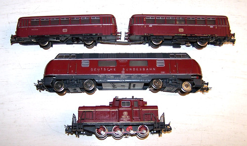 3 Fleischmann Spur H0 Lokomotiven DB BN V 200035 BN V 60 151 BN VT 98 + VS 98