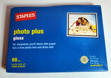 Staples Photo Plus Gloss Paper 4x6 - 60 Sheets Each Box  9 Packs