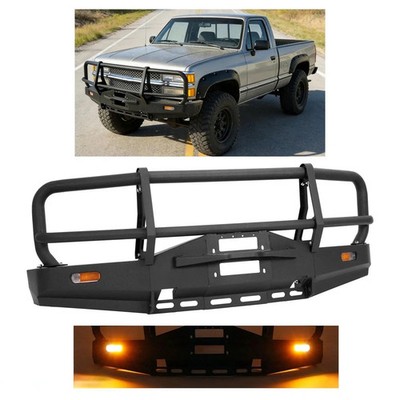 Steel Front Bumper w/Light Off-road For GMC/ Chevrolet C/K 1500 2500 3500 88-00