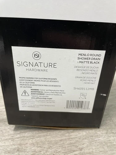 Signature Hardware SH439112MB Menlo Round Shower Drain- Matte Black *READ* - Picture 5 of 5