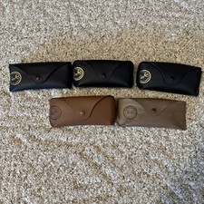 Lot of 5 Ray-Ban Eye Glasses Sun Glasses Case Holders Snap 3 Black, 2 Brown