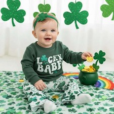 NEW Girl's St Patrick's Day Lucky Babe Outfit
