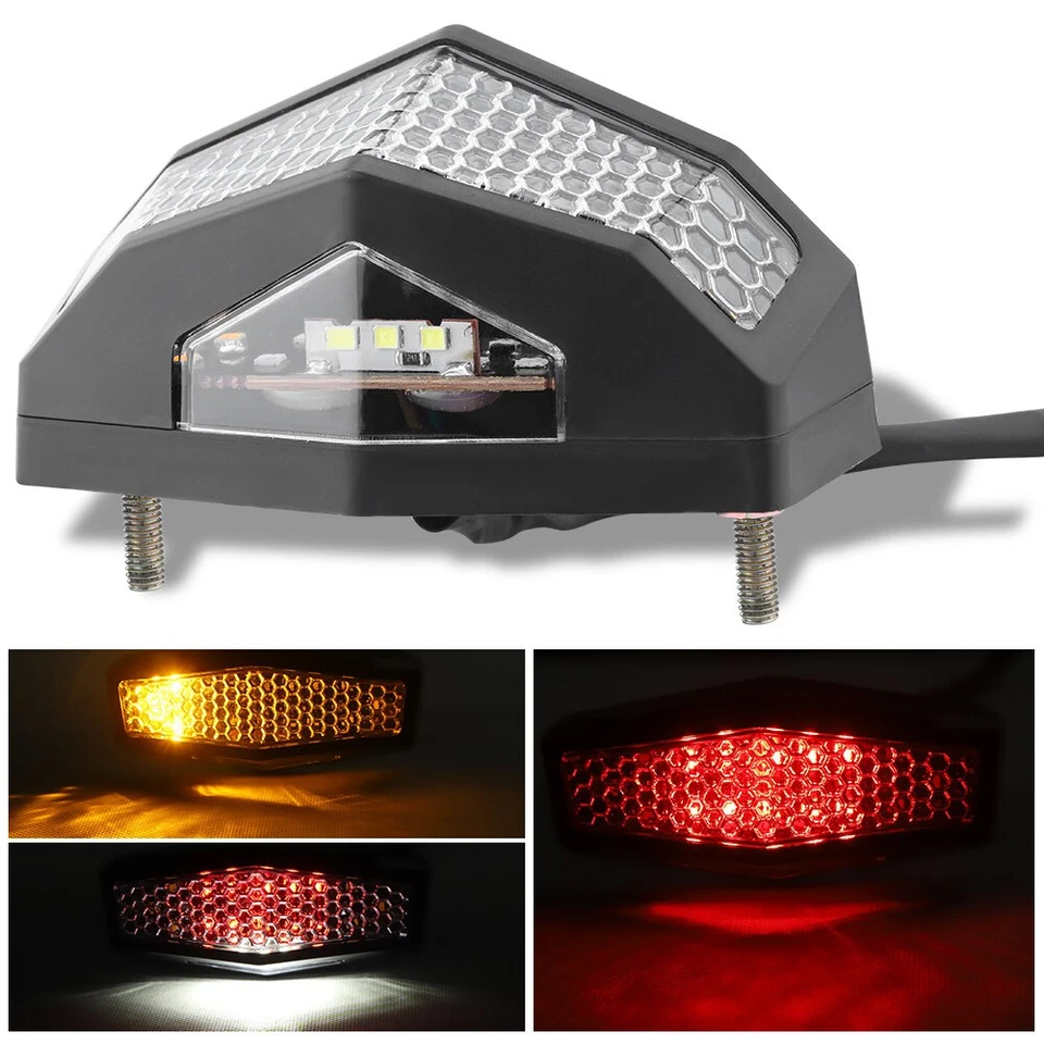 Universal Motorcycle LED Rear Tail Light Brake taillight Stop Light Running Lamp - Image 4 of 4