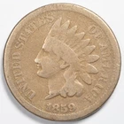 1859 Indian Head Penny Cent Good (G)