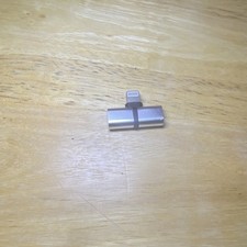 Lightning Male to USB-C Female Adapter for Apple iPhone, Silver Metal Finish