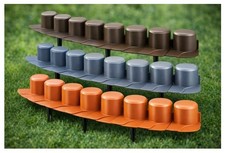 Lawn Edging Border 4.05m / 13.3ft – Palisade Garden Fence for Flower Beds