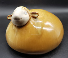 Vintage Ceramic Seated Sheep Ornament marked 3737, @DSIN