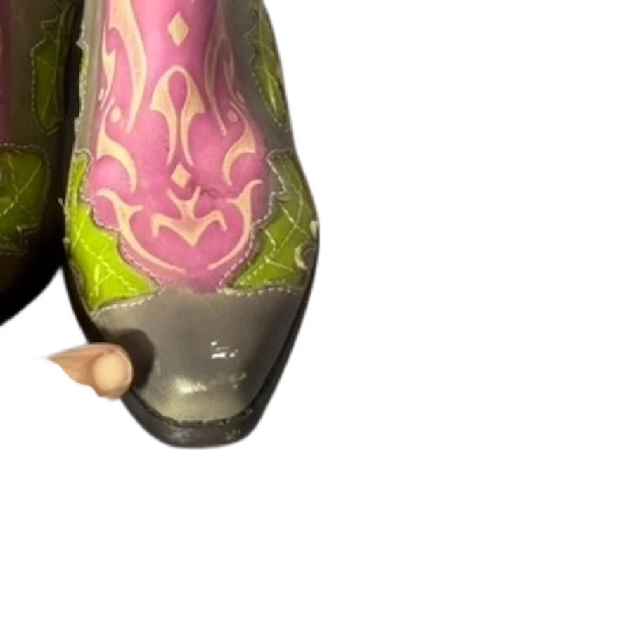 Spring Step Leather Mules Pink Green Western Floral – Read Description - Image 4 of 4