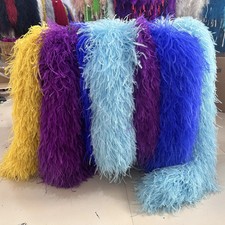 26PLY Thick Ostrich Feather Boa 2Meters Ostrich Trim Plume Shawl  Crafts G5