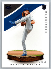 Dustin May 2020 Panini Chronicles Magnitude Blue Rookie /50 #17 LA Dodgers