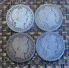 Barber liberty head half dollars 1906 P, D,O,S all four coins.