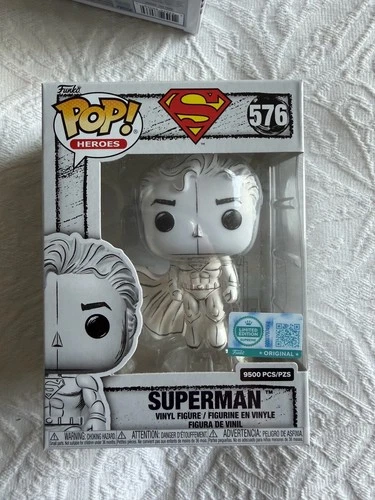 Funko Pop Superman #676 Black & White Sketch LIMITED 9500 PCS DC Heroes Vinyl Fi