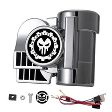 12V Snail Air Horn Train Horn for Motorcycle,Super Loud Air Upgrade - Silver