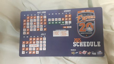 #ad #ad 2025 Eau Claire Express Northwoods League official team magnet schedule $10.00