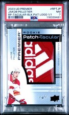 2023-24 UD Premier Jakob Pelletier Rookie Patch-Tacular Adidas Logo 1/1 PSA 7