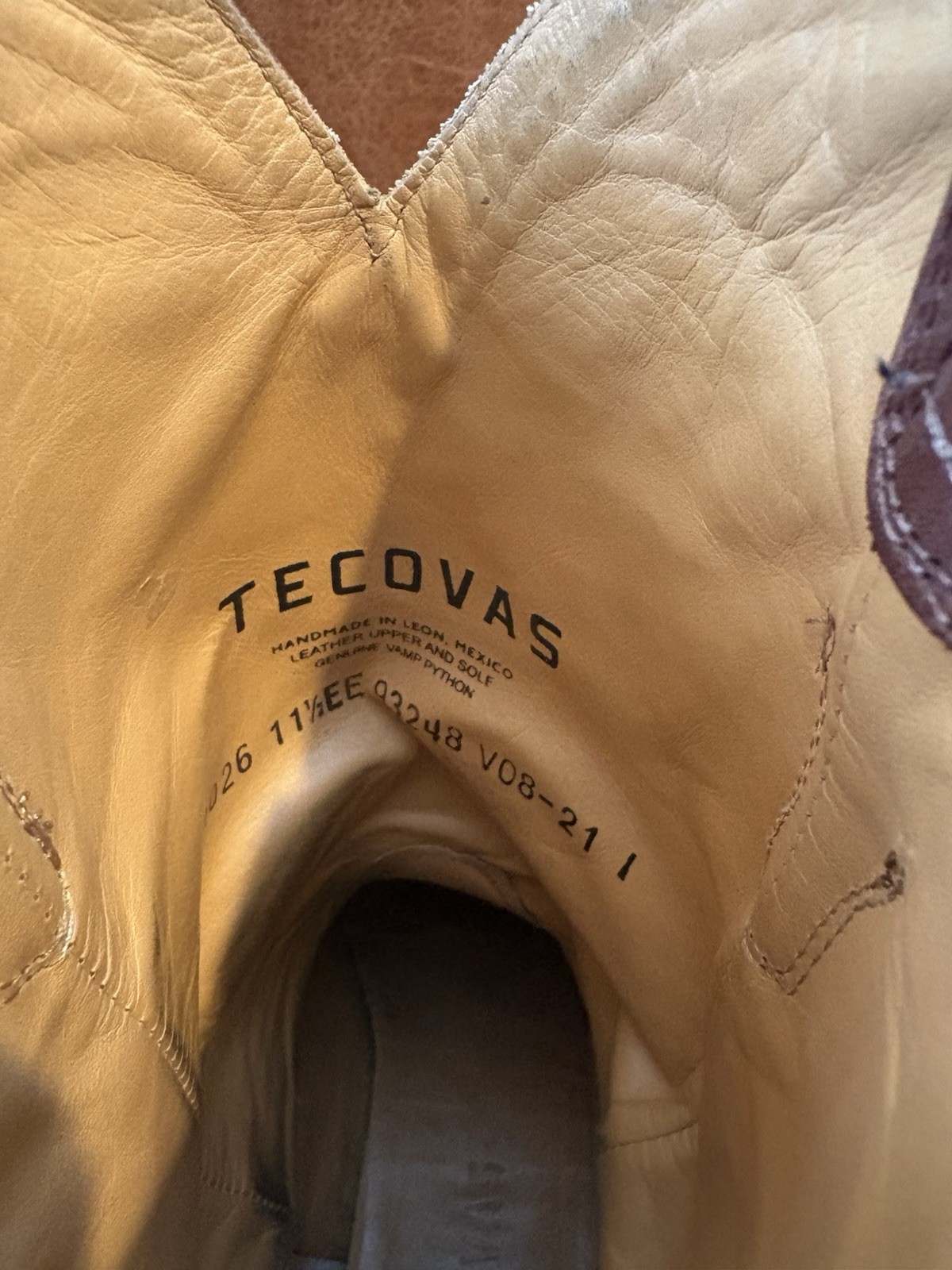 Tecovas The Barrett Snip Toe Python Skin Cowboy B… - image 6