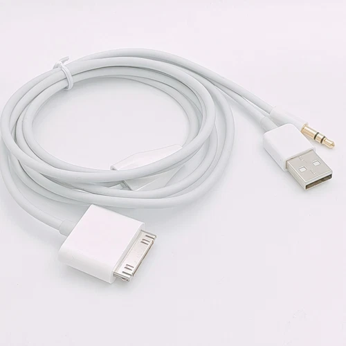 For iPhone 3G 4G iPod Touch 30pin Dock To 3.5mm Car USB AUX Audio charger Cable - Picture 4 of 7