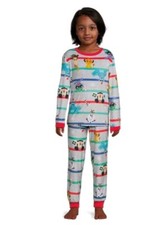 Boys Disney Holiday Long Sleeve Top  Pants 2 Piece Sleep Set- Large 10-12 