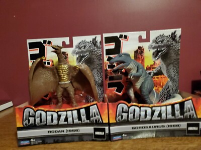 Playmates Toys GODZILLA Gorosaurus 1968 & Rodan 1956 Figures