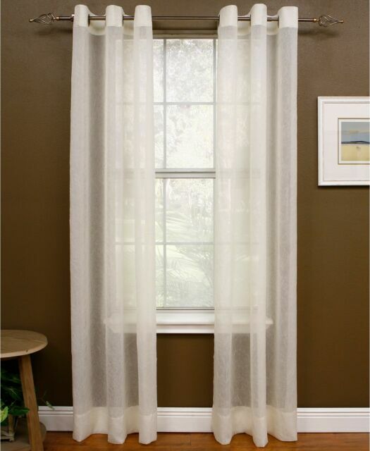 Window Display Beige Set of 2 Miller Window Treatments Preston 48 X 108 Grommet Window ...