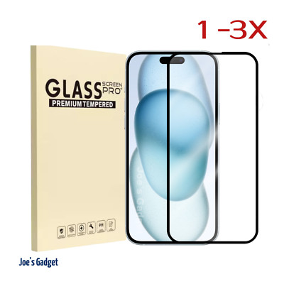 Schutzglas für iPhone 17 16 15 14 13 12 11 Panzerfolie 9D Glas Full Screen