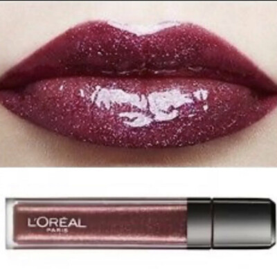 L'Oreal Dazzle Sparkly Brown Beige Gold Lipgloss Lip 208 Flash Dance Brandneu