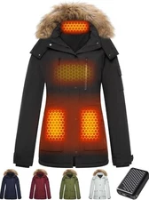Graphene Heated Jacket for Women with Large Capacity Battery Pack Waterproof Win