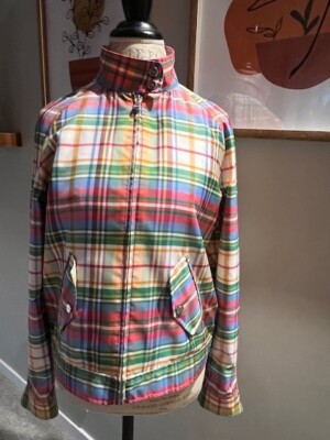 Lauren Active Ralph Lauren Women Plaid Full Zip Jacket Windbreaker sz M