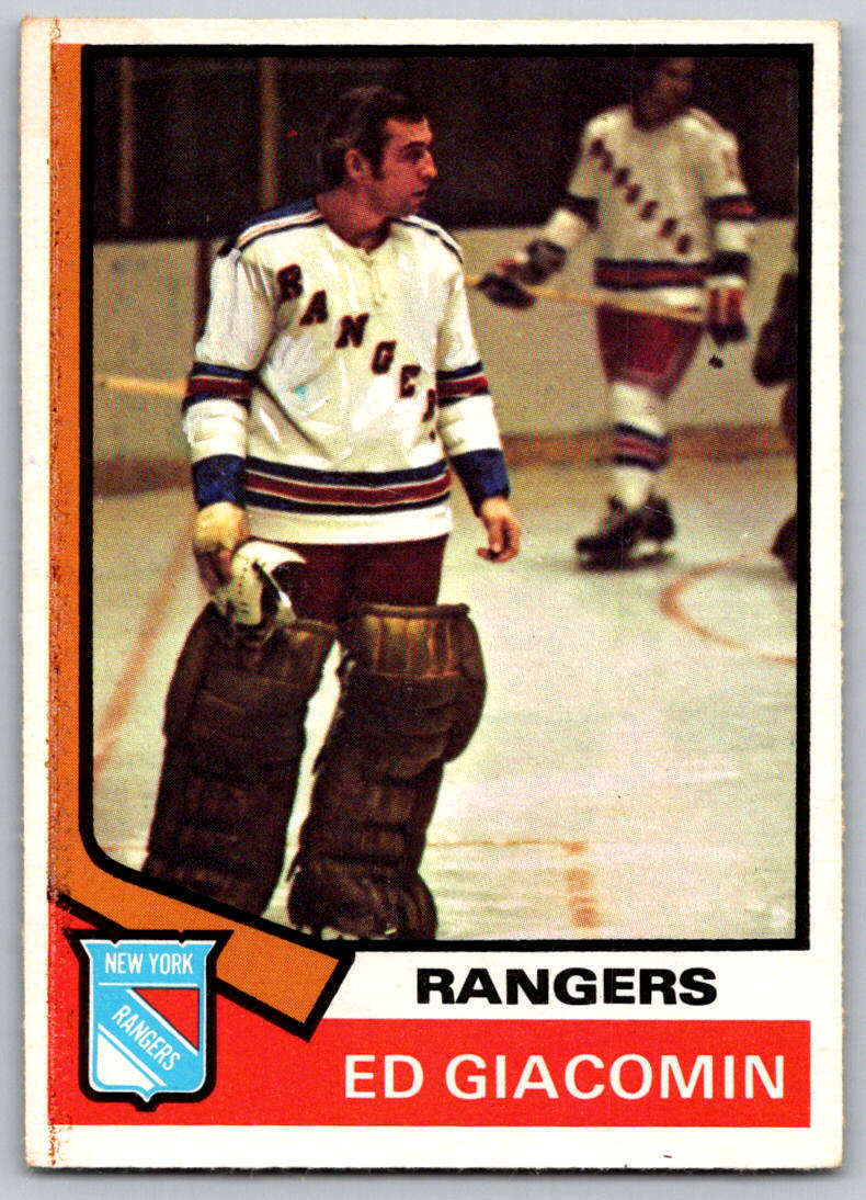 1974-75 O-Pee-Chee #160 Ed Giacomin (ref 171116)