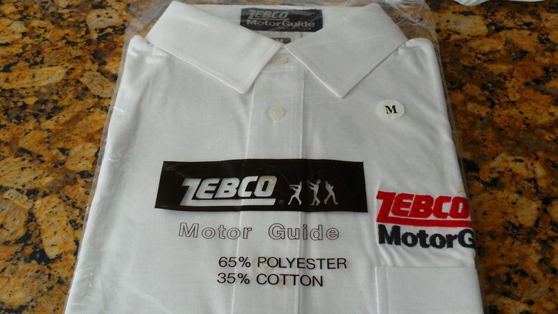 Fishing    NEW ZEBCO/MOTORGUIDE LOGO GOLF SHIRT... ADULT Medium
