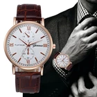 Men’s Chronograph Designer Rose Gold Watch with Crocodile Effect Leather Strap
