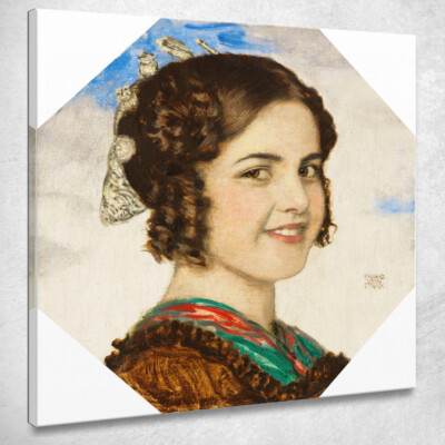 Portrait Tochter Maria Franz von Stuck, fvs73 Leinwandbild