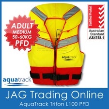 AQUATRACK TRITON ADULT MEDIUM 50-60KG L100 PFD LIFE JACKET -Foam Lifejacket Vest