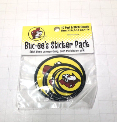 Buc-ee s Sticker Pack - 10 Stickers with Buc-ee's Logo - Variety of sizes