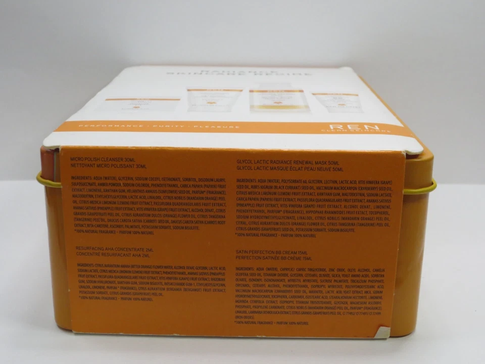 JUEGO DE 4 PIEZAS RÉGIMEN CUIDADO PIEL REN RADIANCE - CREMA, CONCENTRADO, LIMPIADOR Y MASCARILLA Foto 3 de 3
