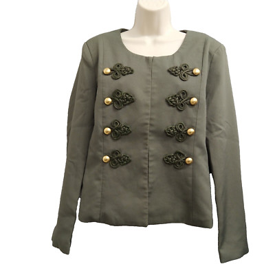 Soho Womens Top Blouse Cardigan Large Green Long Sleeve Formal Occasions Classic