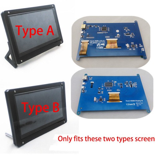 For Raspberry Pi 7'' Screen Display Case Acrylic Touch Screen HDMI LCD Bracket - Picture 7 of 8