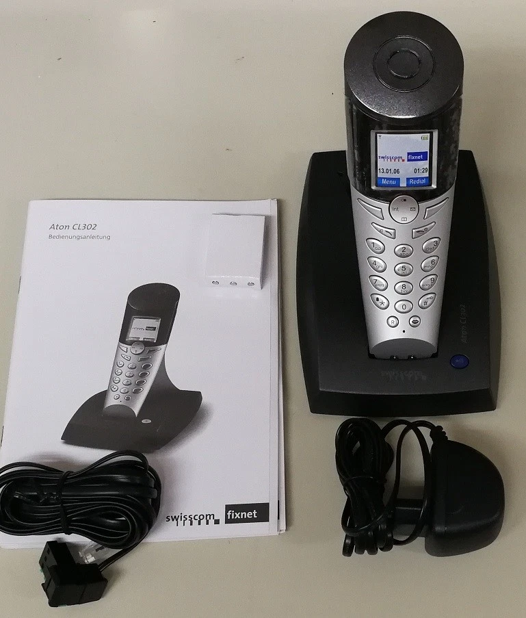 Swisscom Aton CL302 Telefon + Anschlusskabel Analog TAE F/RJ-11 - Bild 2 von 3