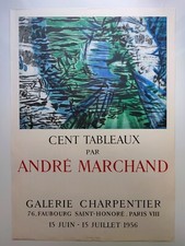 André Marchand Affiche Expo 1956 Galerie Charpentier Imp Mourlot Exhibition 