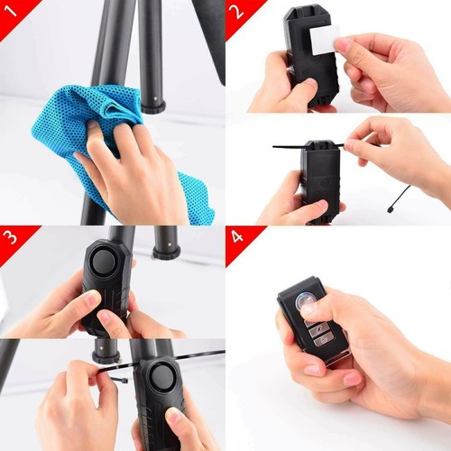 113dB Bike Motorcycle Alarm Anti-Theft Vibration Bicycle Security with Remote AU - Picture 11 of 14