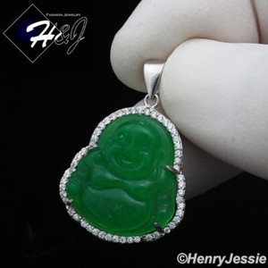 Authentic MEN 925 STERLING SILVER BLACK ONYX/JADE GOLD PLATED/SILVER BUDDHA PENDANT*SP294