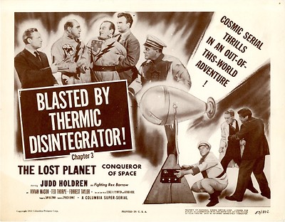 Lost Planet 1953 Chapter 4 Lobby Card Set VFNM Blasted by the Thermic Disintegra
