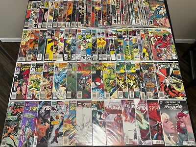 LOT of 100 SPIDER-MAN Marvel Comic Books with some Amazing Spectacular Web of +