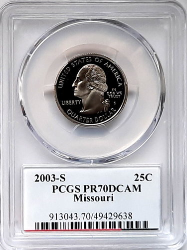 2003-S Clad Proof Missouri State Quarter-PCGS PR 70 DCAM-State Flag - Picture 2 of 4