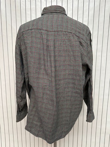 Trader Bay Shirt Mens Gray Glen Plaid Long Sleeve Collared Button Down Size XL - Picture 3 of 5