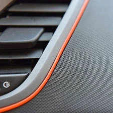 5M Orange Car Door Panel Edge Gap Line Insert Molding Trim Strip Car Accessories